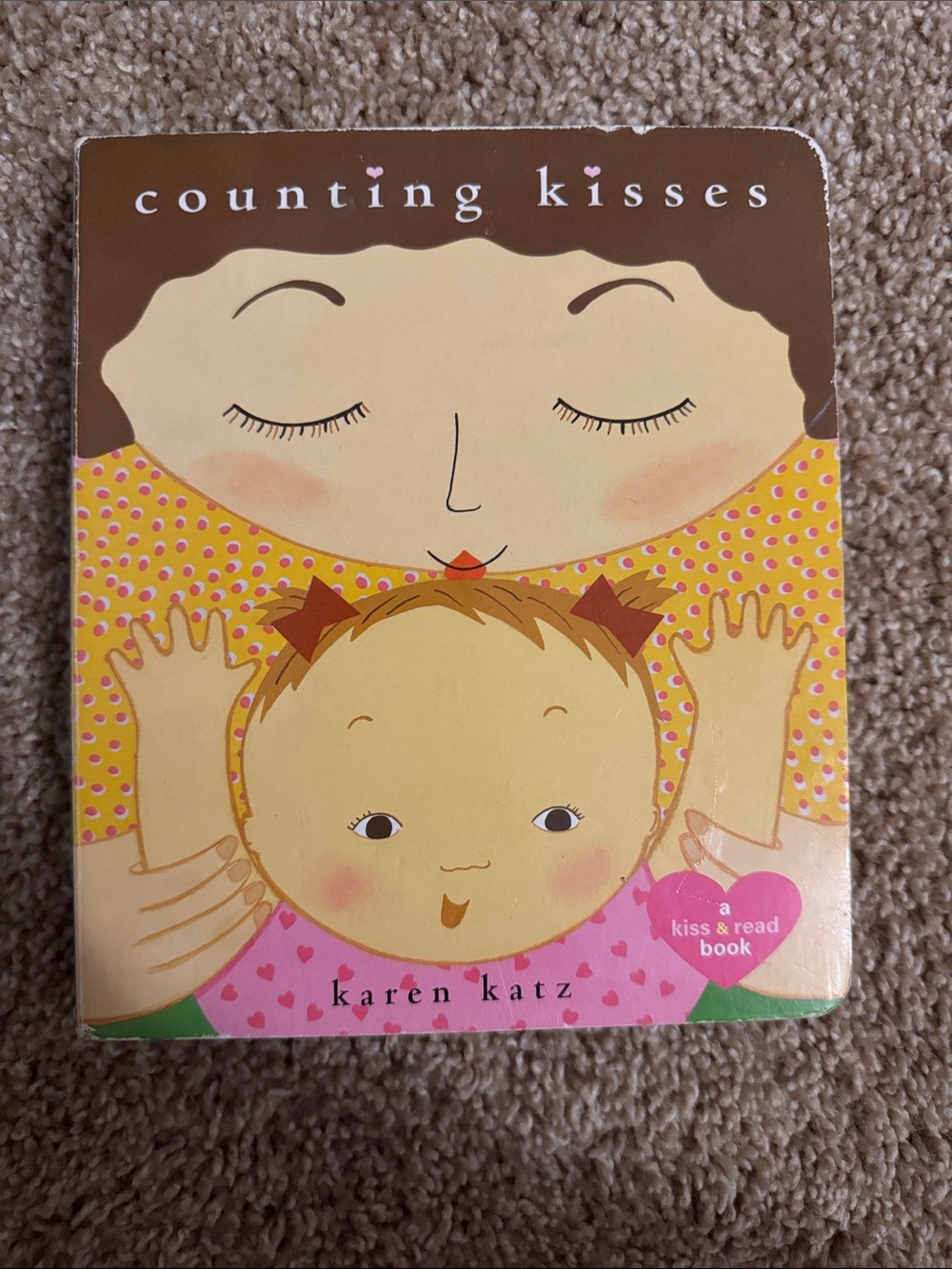 Counting Kisses Board Book - Pink & Yellow